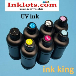 1 Round UV Glow in the Dark Hand Stamping Kit Custom Stamp, Ink Pad, and a  2oz Bottle of UV Ink 