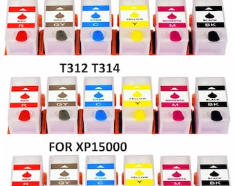 3 SETS XP-15000 Chip less sublimation ink refillable cartridges