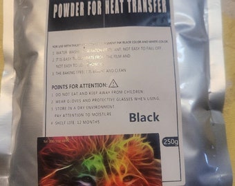 DTF powder.. PET Film Adhesive  250 gram black  Powder  for dtf printing