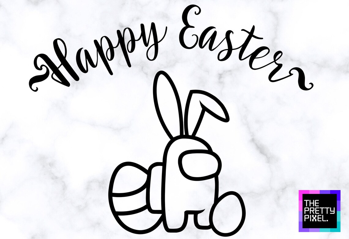 Among us outline svg bundlebunny outline svgeaster svg | Etsy