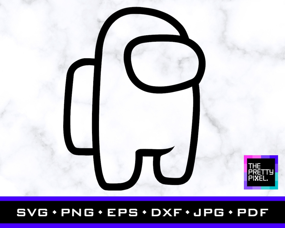 Among us outline svg among us svg among us png amoung us svg | Etsy