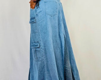 スカート musinsastandardwoman Women's Denim Carpenter Long Skirt Ligh Women's Carpenter Maxi Skirt | Skirts & Dresses | Lee®