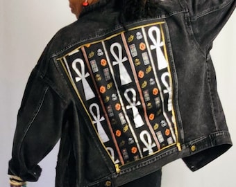 Vintage Woolrich Denim Chore Jacket: Blanket Lined, Oversized Fit
