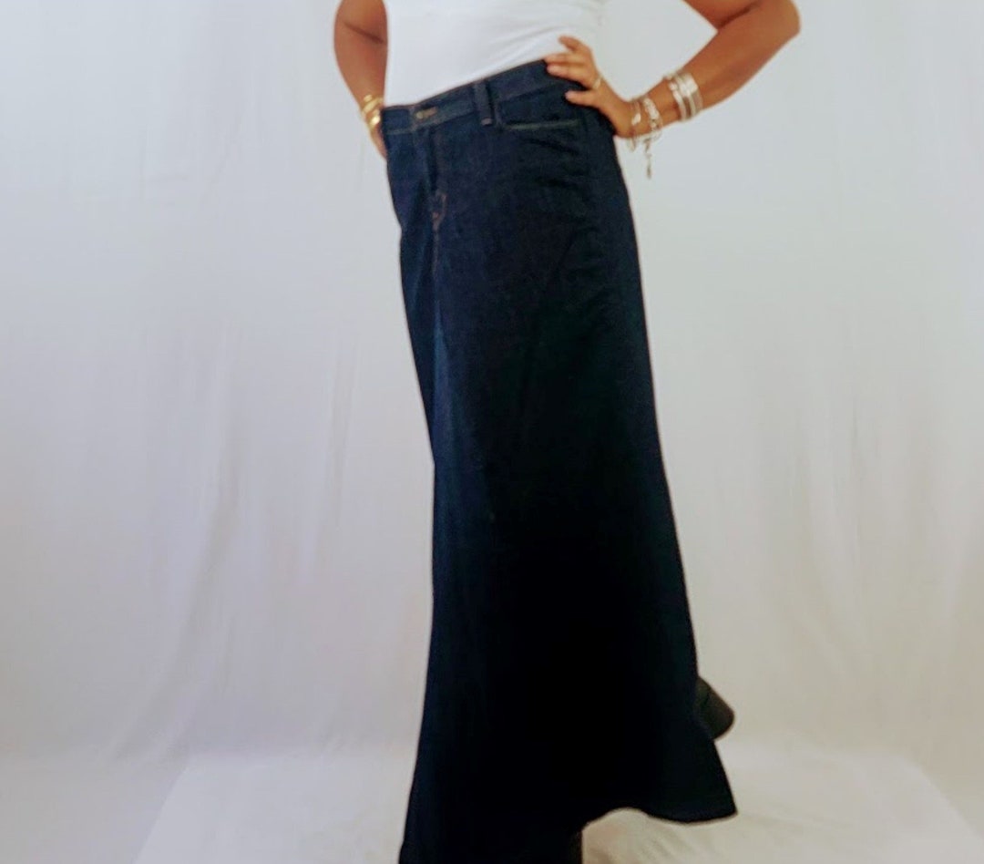 Vintage Levi's A line button skirt denim ^^^ M