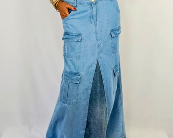 スカート musinsastandardwoman Women's Denim Carpenter Long Skirt Medi il_340x270.5966675264_r2dc.jpg