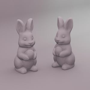 Miniature Chocolate Bunny, Easter Bunny Figurine, Garden Bunny Decor, Chocolate Bunny Mini - 3D STL PRINT file Instant Download
