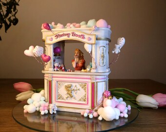 Miniature Valentine Kissing Booth STL | 1:12 Scale Dollhouse Decor (Instant Download)