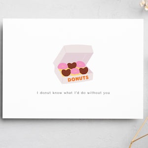 carte de voeux | de Noël en forme de beignet | carte de Saint Valentin | carte fête des mères | jeu de mots | jeu de mots carte de vœux | beignet