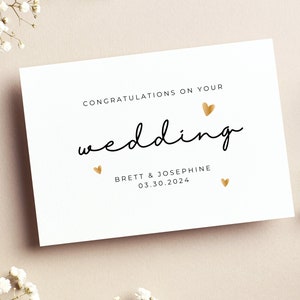 Wedding Greeting Card | Wedding Day Card with Gold Foil | Congratulations Wedding Card | Wedding Gift Card