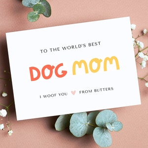 carte de voeux | carte personnalisée fête des mères | cartes pour maman chien | carte de fête des mères chien maman