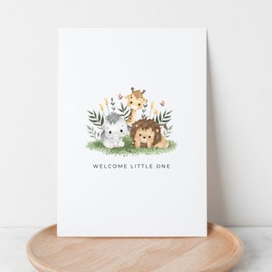 Carte de voeux bébé | de safari animal de compagnie | carte de bébé enceinte | Nouvelle carte bébé | Carte de grossesse | Carte mignonne de baby shower | Animal de compagnie et bébé