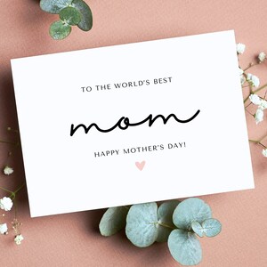 carte de voeux | carte fête des mères | cartes pour maman | à la meilleure maman du monde | anniversaire de maman