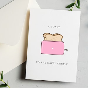 greeting card | a toast to the happy couple | wedding card | engagement card | congratulations | newlyweds | punny greeting card