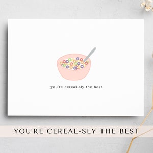 carte de voeux | les meilleures céréales | jeu de mots sur les céréales | saint valentin | jeu de mots | jeu de mots carte de vœux | Nourriture kawaii |