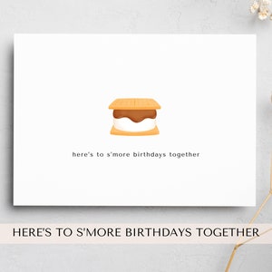 carte de voeux | d'anniversaire smores punny | jeu de mots | jeu de mots carte de vœux | carte kawaii | jeu de mots drôle | Jeu de mots drôle sur la nourriture
