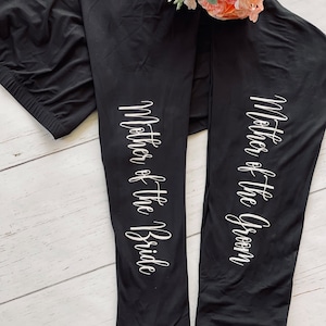 Personalized Bride, Bridesmaid, Bride to Be , Maid of Honor Yoga Leggings | Bachelorette Party Leggings | High Quality Custom Yoga Leggings