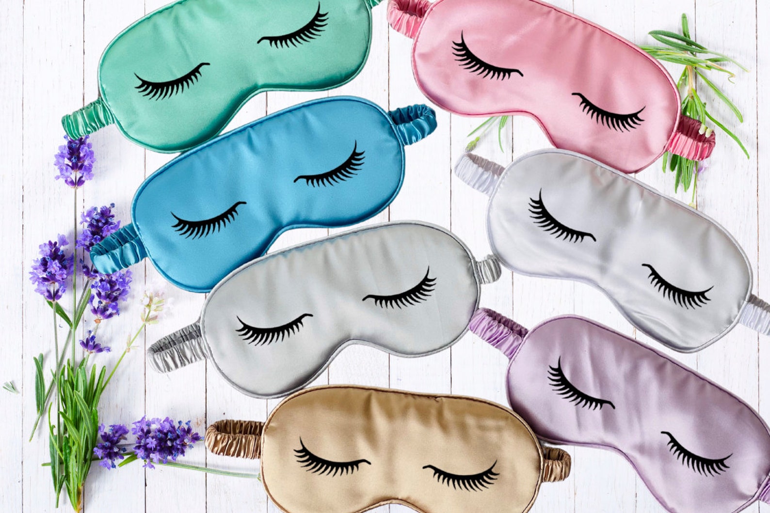 Gifts For Her Eyelash Eye Mask Sleep Eye Mask Custom Satin Etsy