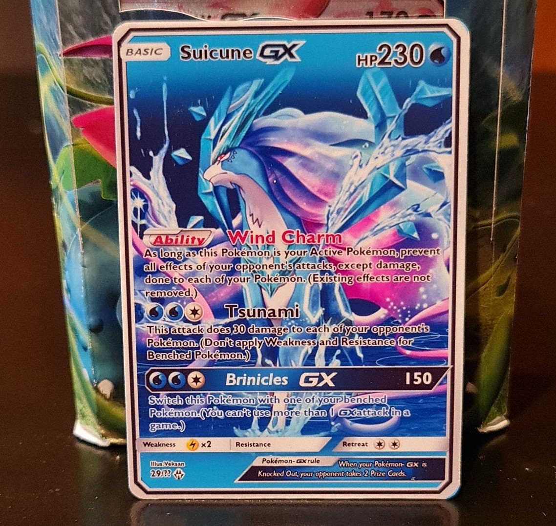 Suicune GX Custom Pokemon Card Orica - Etsy Finland