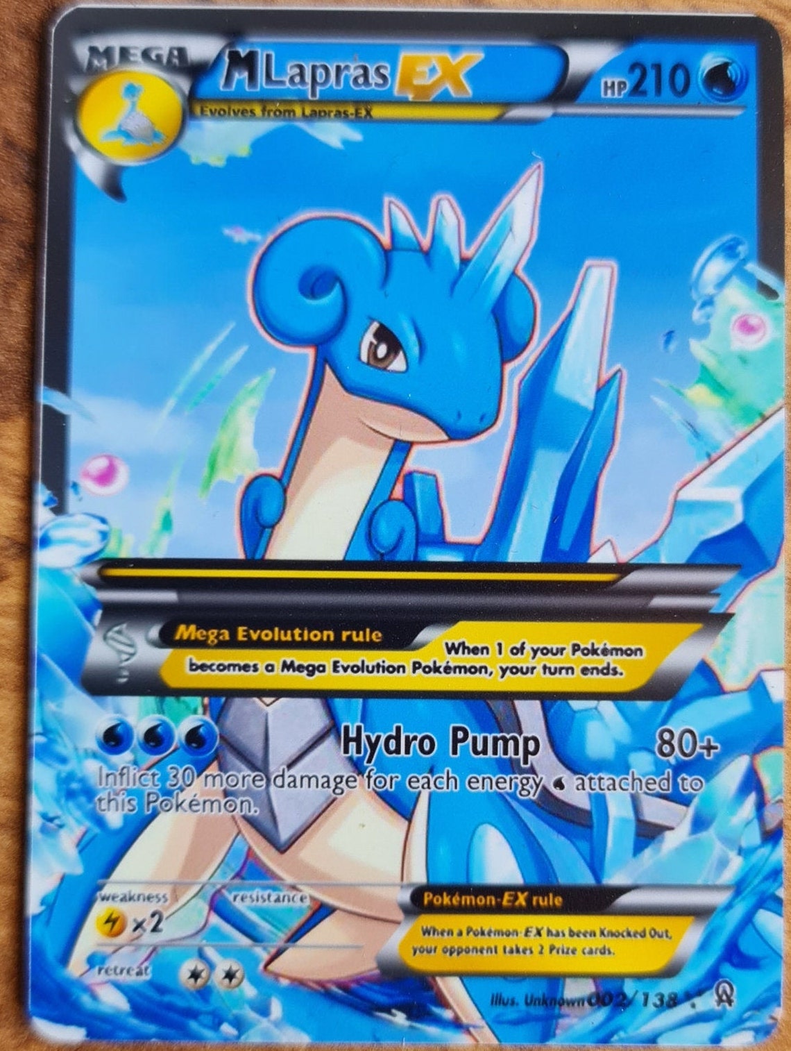 Mega Lapras EX 1 Custom Pokemon card ORICA | Etsy