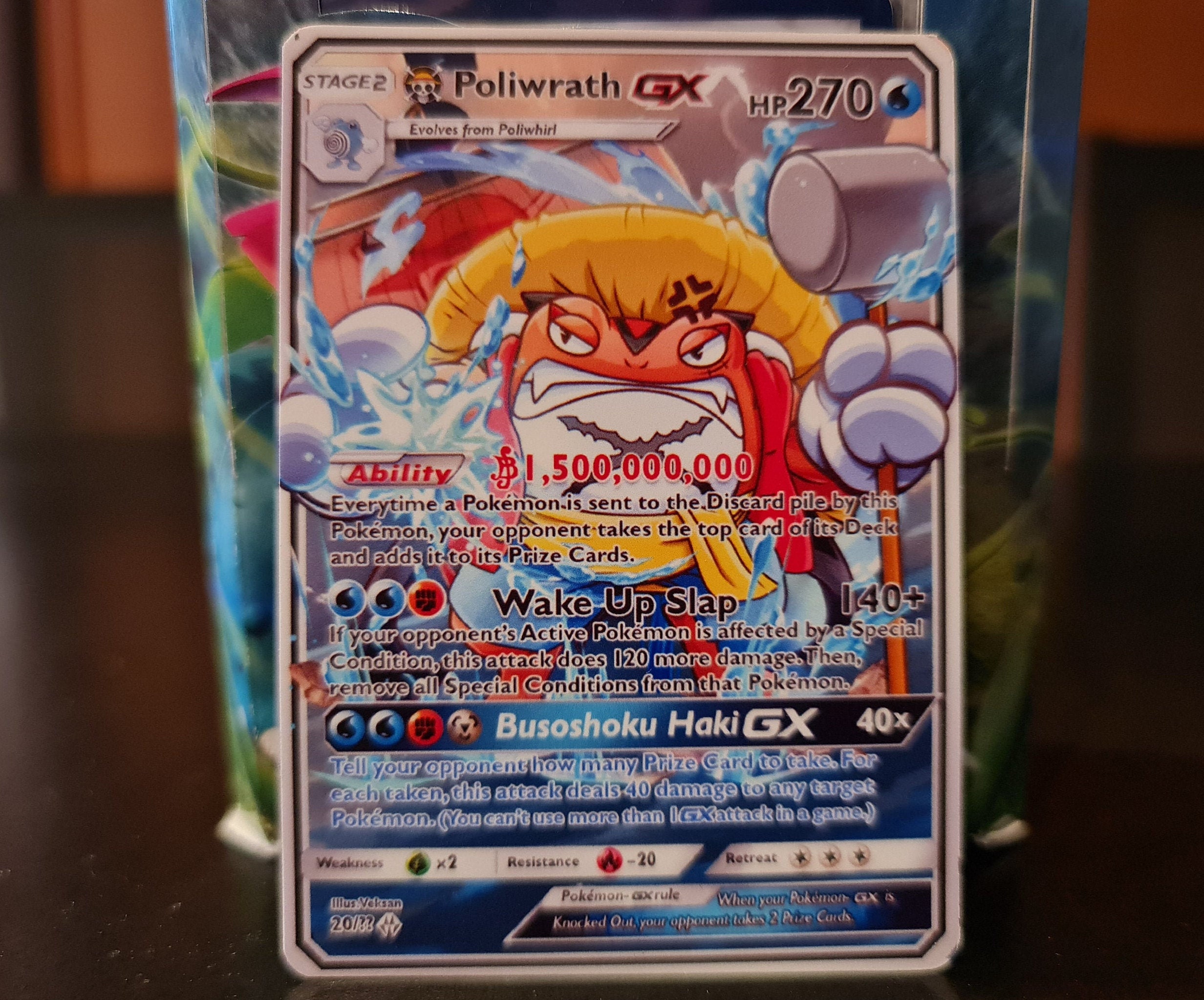 Poliwrath GX Luffy One Piece Pokemon Card Orica - Etsy