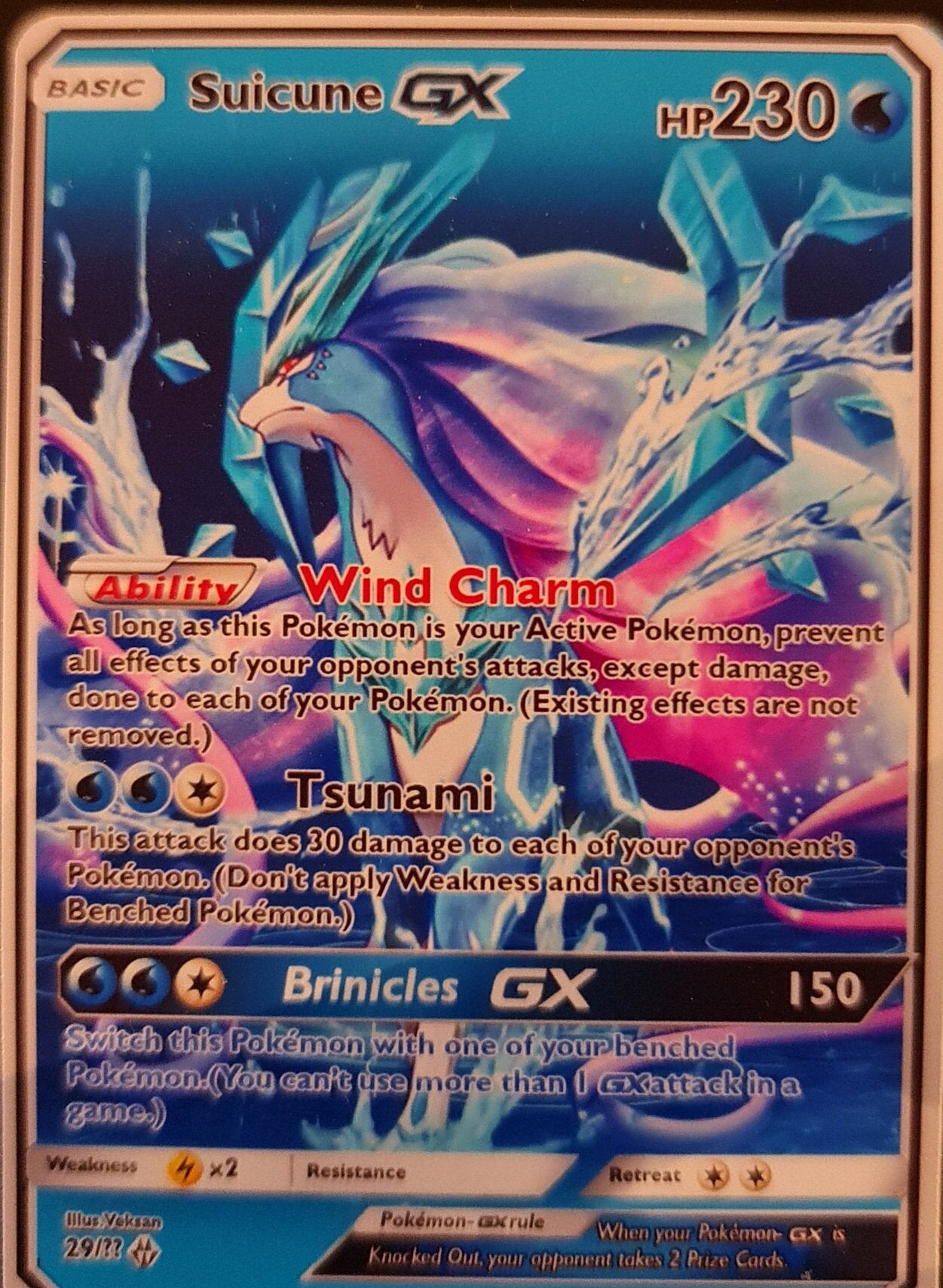Suicune GX Custom Pokemon Card Orica - Etsy Finland