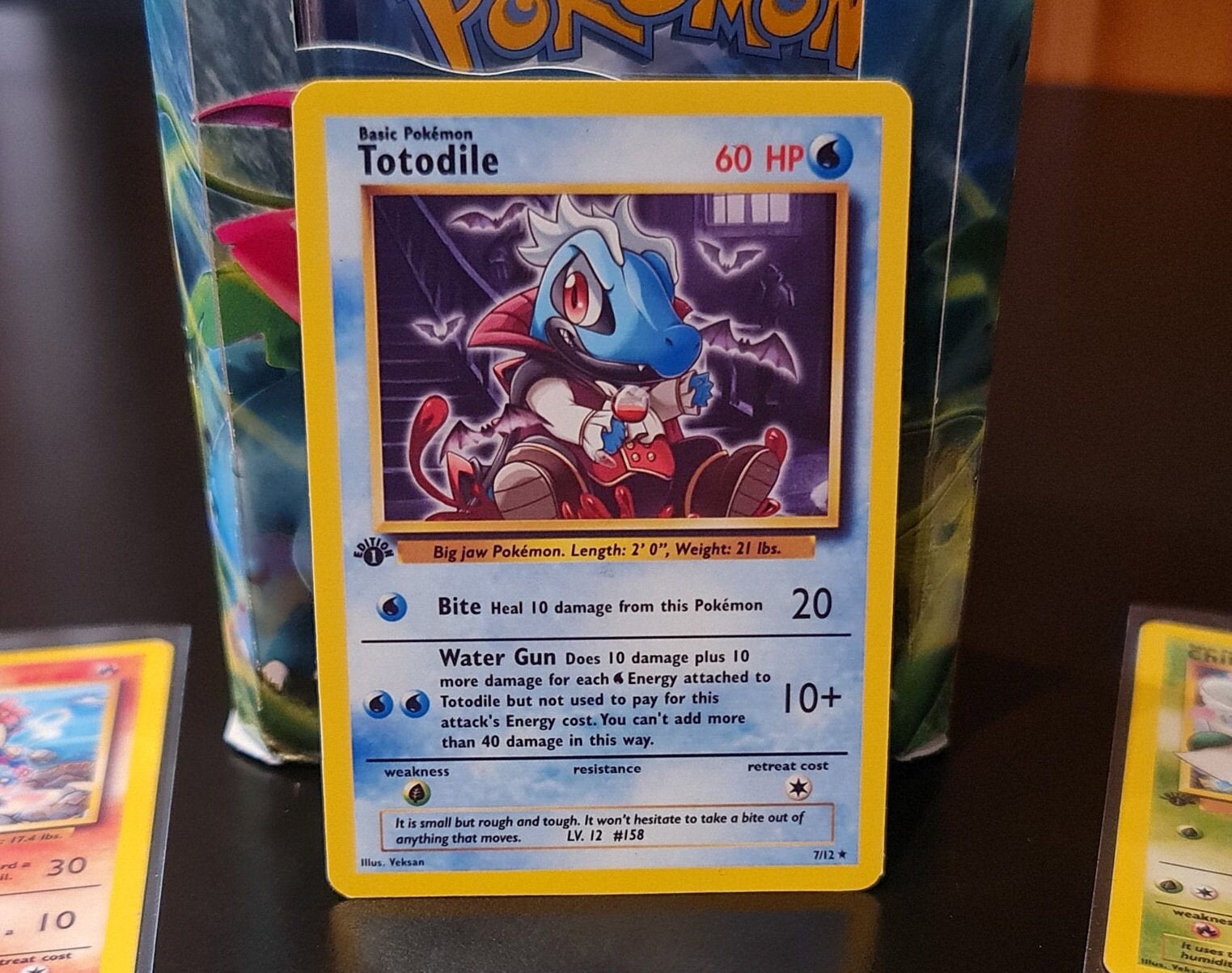 Totodile Base Set Retro Style Custom Pokemon Card Orica Etsy Canada