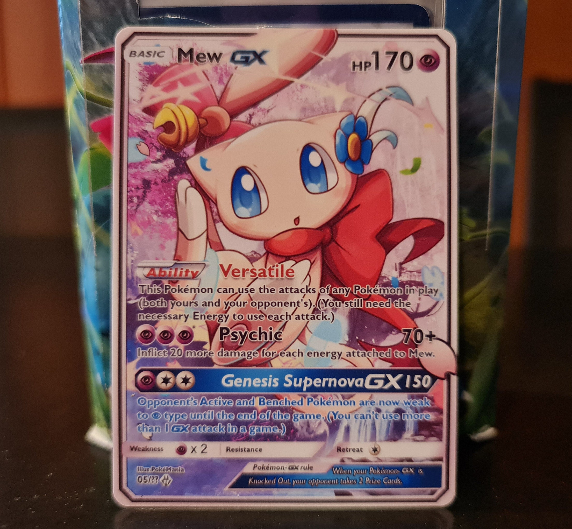 Mew Gx Cute Pokemon Card Orica Etsy Hong Kong