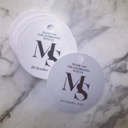 Personalised Bride&amp;groom Monogram Wedding Gift Tagsmonogram Wedding ...