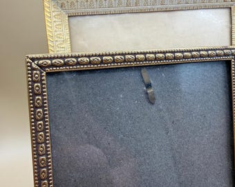 Set of 4 Vintage Scandinavian Aluminum Bronze Photo Frame With
