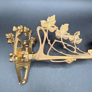 Vintage Antike Messing Wandleuchte Schwedische Candelabra Trauben Skandinavische Einarmige Klavierleuchten Messing Art Deco Jugendstil 1960er Jahre
