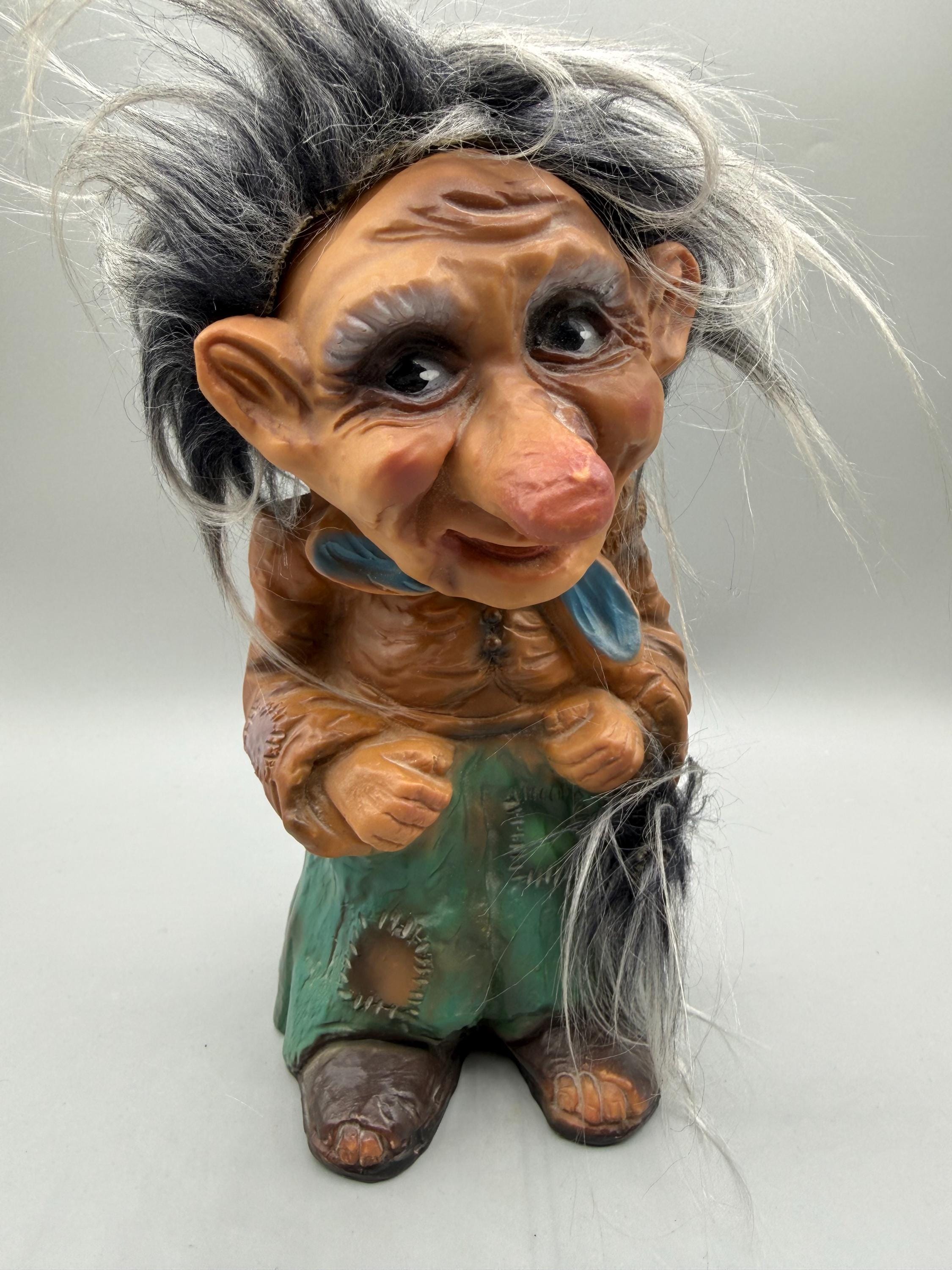 Vintage Norwegian Large Vinyl Troll Erling Krage Bergen Norway