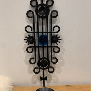 Dantoft Candle Holder/Wall Art Décor/Scandinavian Danish Design/Wall Candle Holder wall art décor by Dantoft Art Denmark Blue Glass