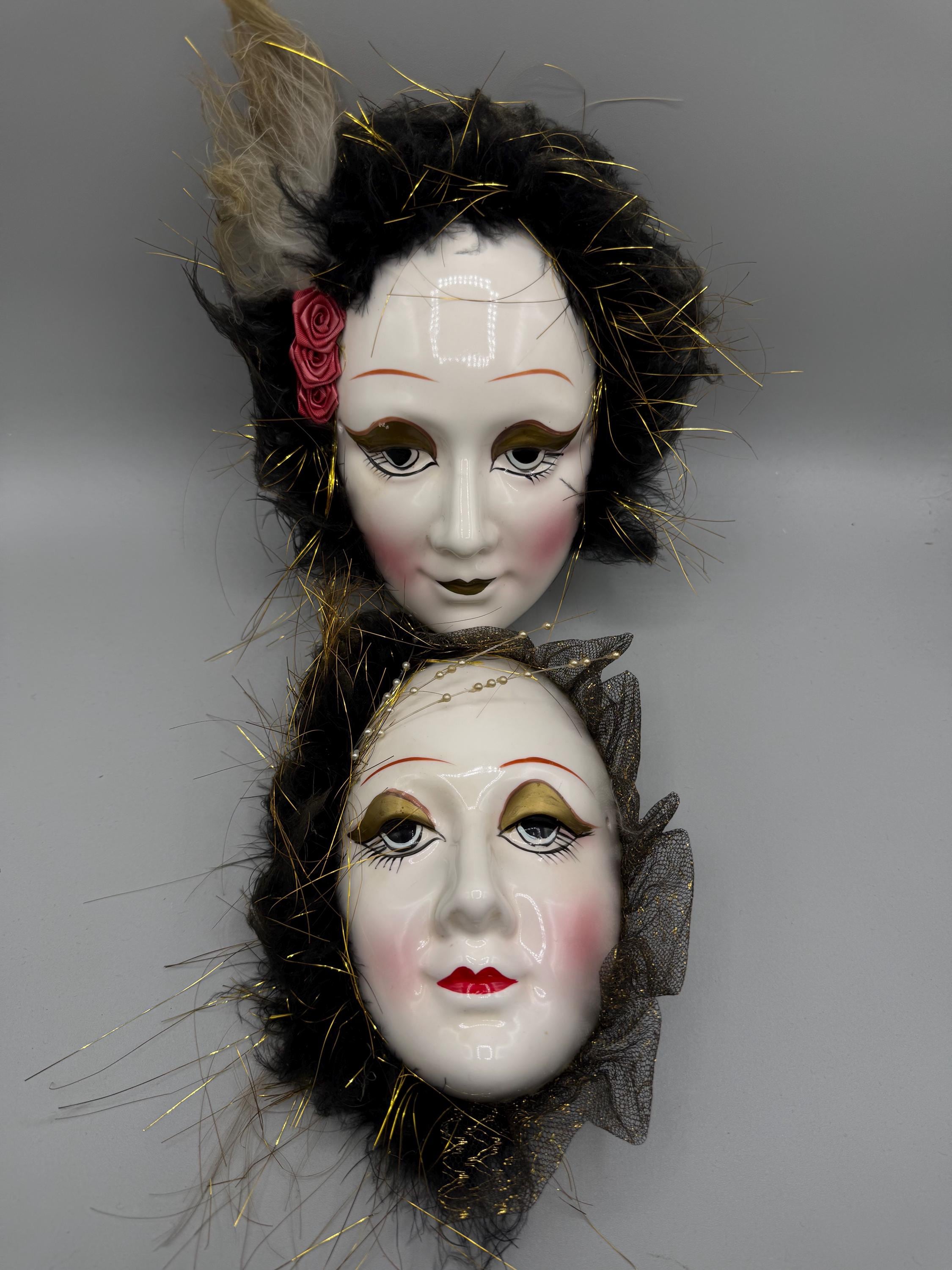 Masque Mardi Gras En Céramique Émaillée - Femme/Fille - Vénitien