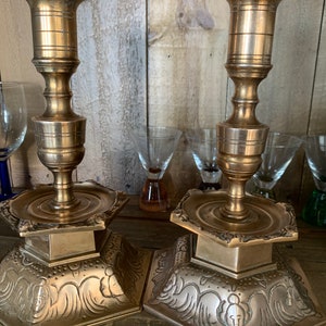 Set 2 Ystad Metall - Swedish Brass Candleholder- Jugend-Style - Scandinavian design- Sweden vintage 1960s Home Vintage Lighting Gunnar Ander