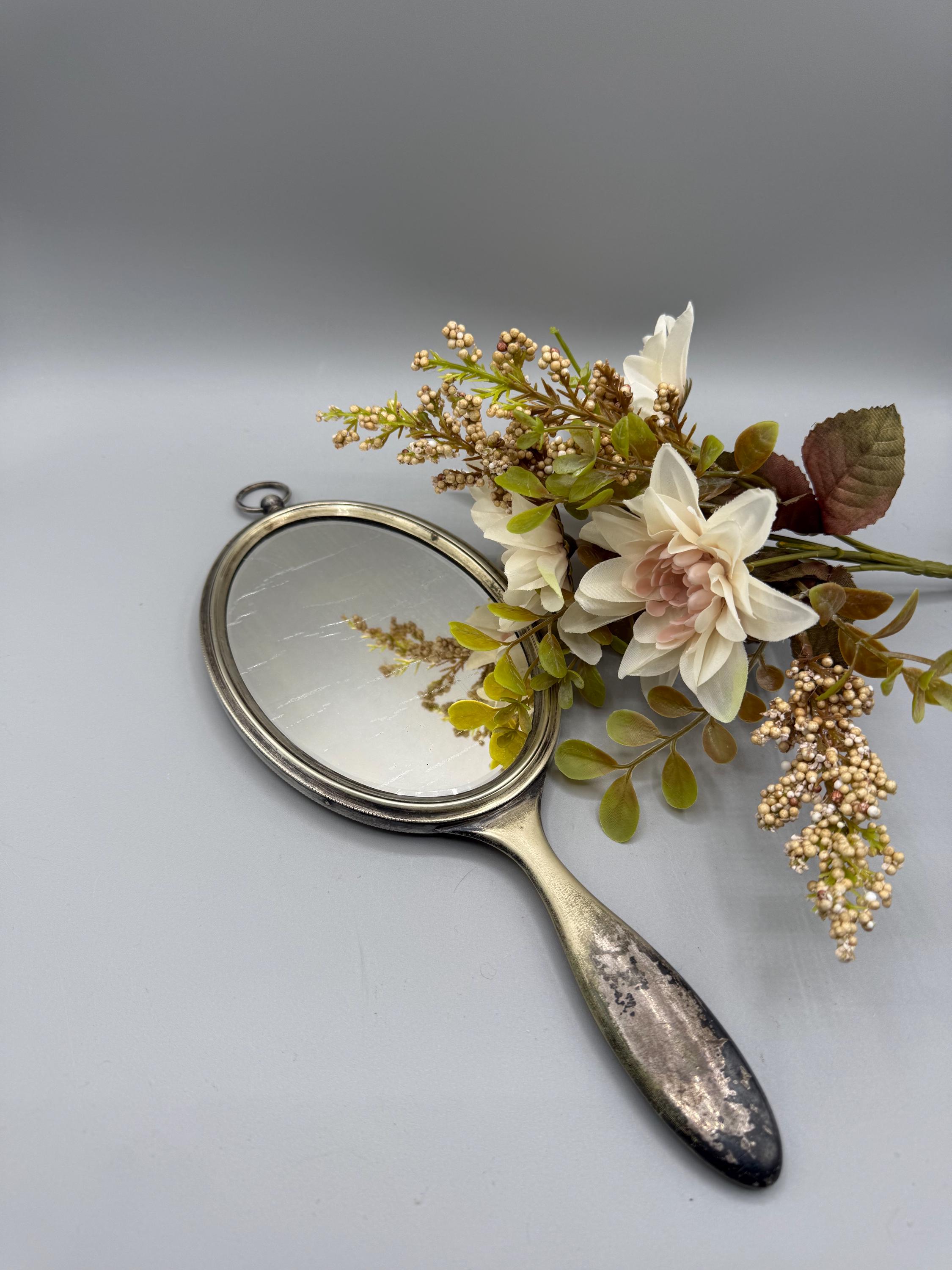 Antique silver plated hand mirror - Etsy 日本