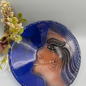 Swedish Crystal Glass Plate or Bowl Designed by Mats Jonasson