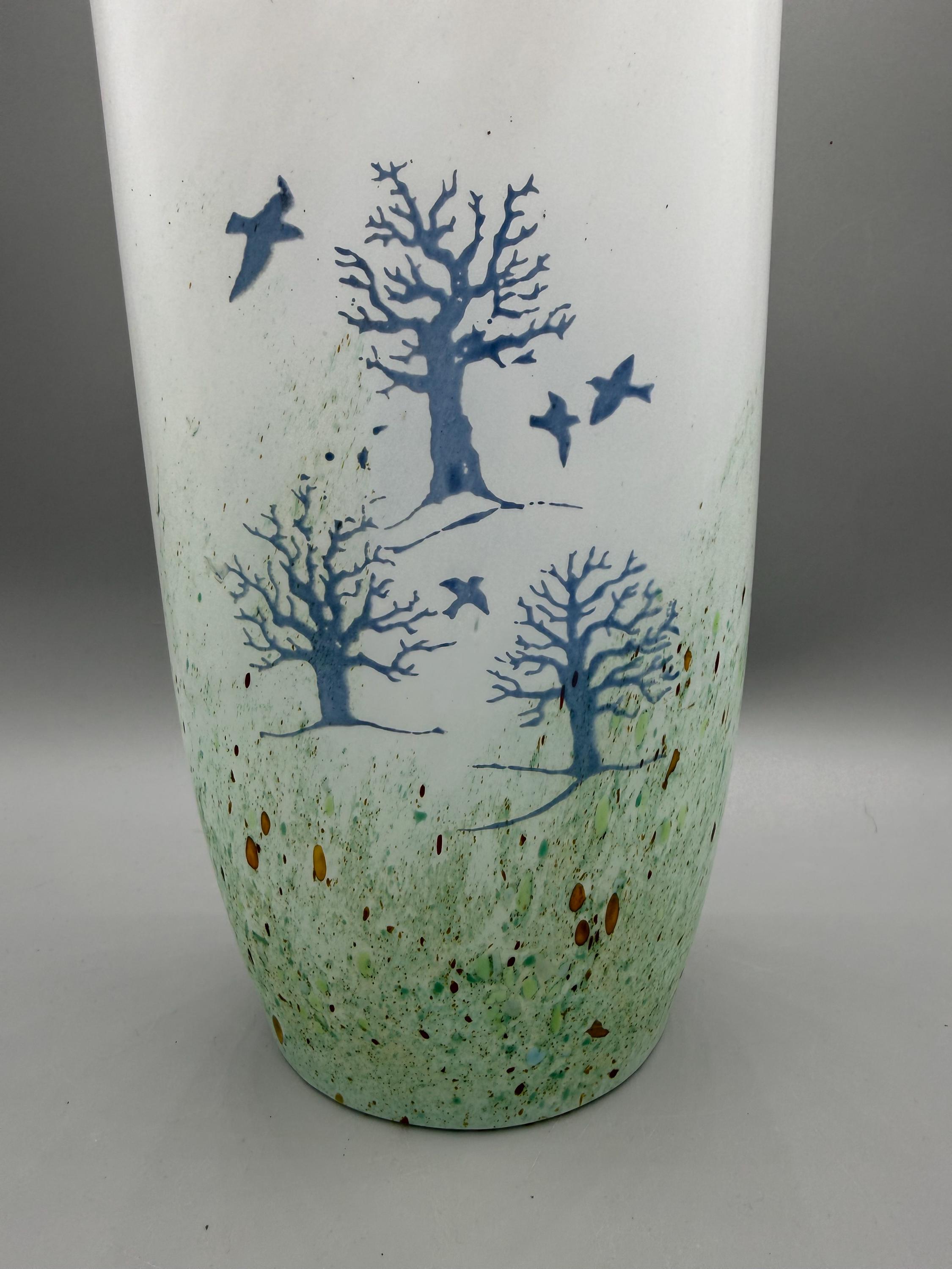 Kosta Boda Art Glass Vase Sweden –vintage October Series by Kjell