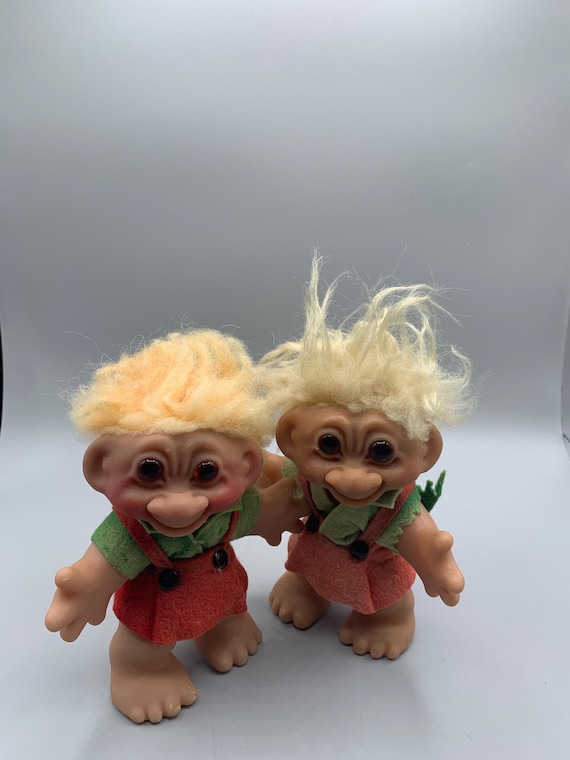 Set of Two Thomas Dam Troll Girl Collectible Figure Denmark