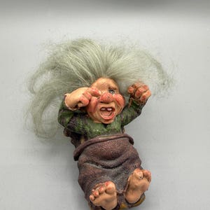 Vintage troll Agora gifthouse Collection Sweden Scandinavian Home Decor Vintage Collectible Figurine Troll Sleeping Troll 2000s