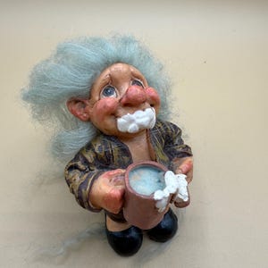 Vintage Troll Figurine Troll Drinking Beer Victoria Design Sweden