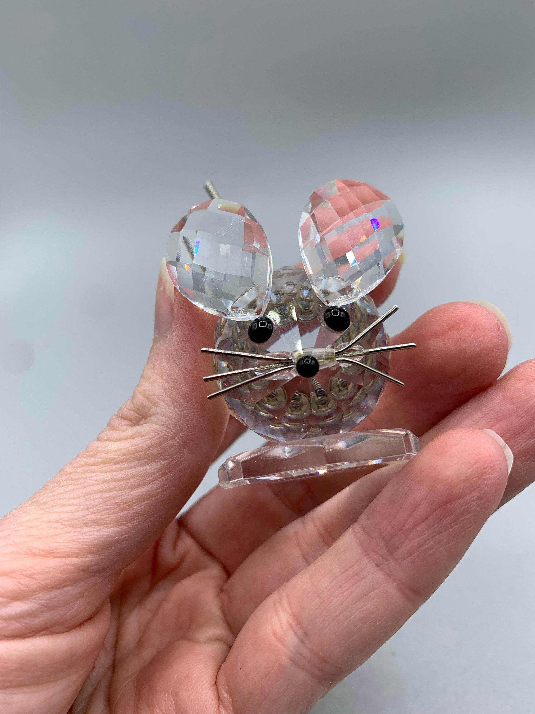Swarovski Figurine Crystal Collection Crystal Mouse on Stand