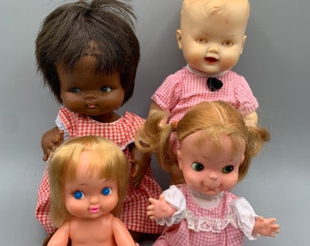 Set of Four Vintage Doll Japanese Sun Bunnies 'sassy' Vinyl
