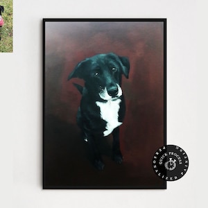Retratos personalizados de mascotas pintura Retratos de perros Pintura de perros- pintura al óleo sobre lienzo Retrato de mascota hecho a mano Retrato de perro personalizado Regalo del día del padre
