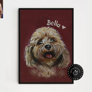 PAINT MY DOG Commission - Gifts For Her - Galentines Day Gift - Custom Couples Portrait Painting From Photo - Memorial Pet Painting For Her