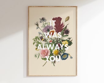 Blomstertryck, Det var alltid du, typografi i vintagestil