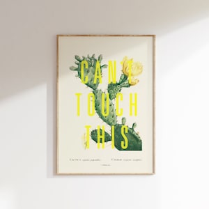 Can’t Touch This Kunstdruck, Vintage Tropische Kunst, Antiker Kaktus Kunstdruck, Kaktus Poster, Vintage Dekoration, Wohnzimmer Kunst