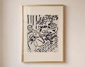 Matisse Girl Sitting at Table Art Print