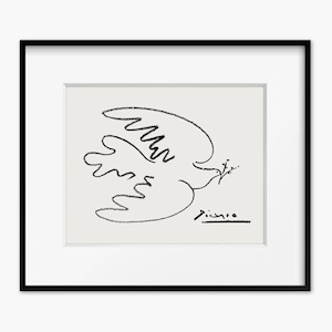 Picasso Dove Art Print, Picasso Peace Poster, Picasso Bird