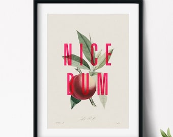 Schöner Bum Art Print, verändertes Vintage Badezimmer Poster