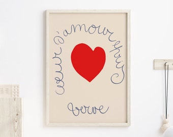 Matisse Coeur d'Amour Epris art print, Matisse Home Decor, Matisse Vintage Heart Art Print, Matisse Pop Art, Matisse Love Poster